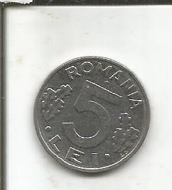 (No4) moneda-ROMANIA-5 LEI 1995 foto