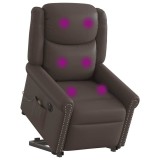 Cumpara ieftin Scaun electric de masaj &icirc;n picioare maro strălucitor