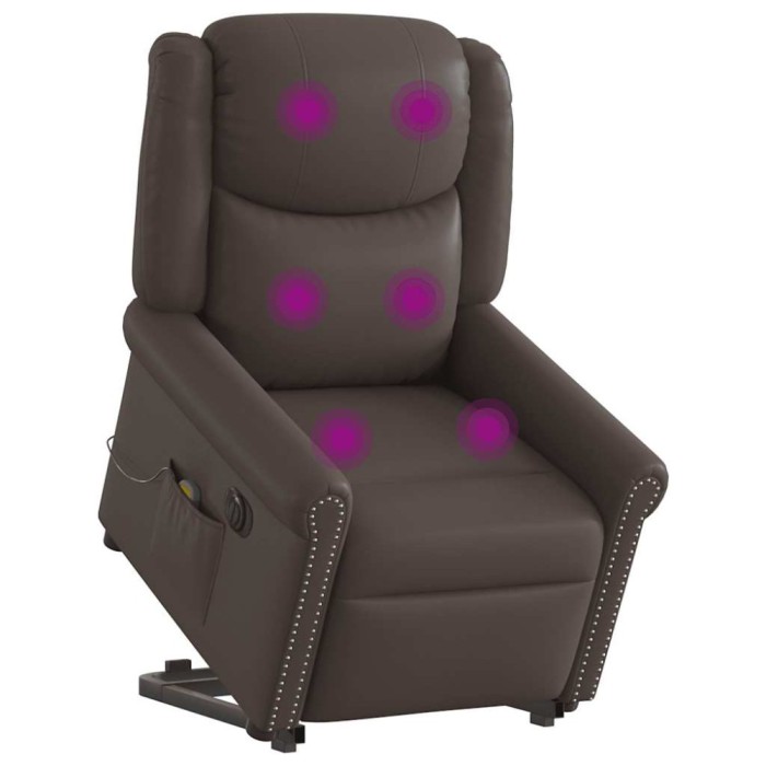 Scaun electric de masaj &icirc;n picioare maro strălucitor