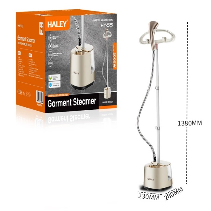 Aparat de calcat vertical cu abur HALEY 2000W &ndash; rezervor 2.5L, abur 50 min, suport umeras