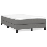 Cumpara ieftin Pat box spring cu saltea, gri inchis, 120x200 cm, textil
