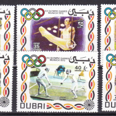 Dubai 1972 sport olimpiada MI 410-415 MNH