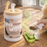 Servetele umede pentru animale de companie cu aloe vera, 200 buc, CMCLASS