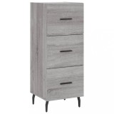 Cumpara ieftin Servanta, gri sonoma, 34,5x34x90 cm, lemn compozit