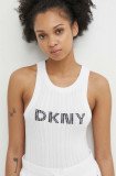 Cumpara ieftin Dkny top din bumbac HEART OF NY culoarea alb, D2B4A128