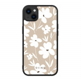 Husa iPhone 14 - Skino Flower Glam, flori bej