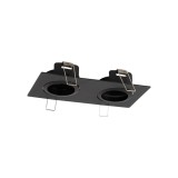 Rama spot dubla Azer GU10 70X2mm, negru, Metsan