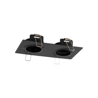 Rama spot dubla Azer GU10 70X2mm, negru, Metsan foto