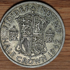 Anglia / Marea Britanie - moneda argint - 1/2 half crown 1942 -Impecabila !