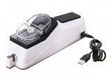 Ascutitor cutite electric, alimentare USB,5V, 23,5x 9 x 6,5 cm, alb/negru, Pro Cart