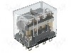 Releu electromagnetic, 110V AC, 10A, 4PDT, serie LY4, OMRON - LY4N 100/110VAC