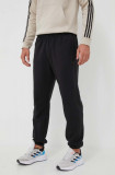 Cumpara ieftin Adidas Originals pantaloni de trening din bumbac culoarea negru, uni HK2866