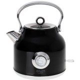 Fierbator de apa Adler STRIX AD 1346B, 1.7 l, 2200 W, Termometru, Filtru sedimente, Oprire automata, Negru