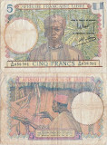 1941, 5 francs (P-6) - Africa Ecuatorială Franceză!