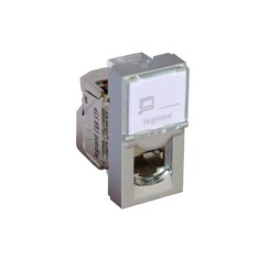 Priza Date RJ45 CAT6A STP 1M Legrand Mosaic aluminiu 079473