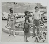 ACTORII SERBAN IONESCU si VIRGINIA MIREA , IN TIMPUL UNEI FILMARI , FOTOGRAFIE , 1985