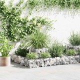 vidaXL Jardinieră gabion, 120 x 120 x 20 cm, oțel galvanizat