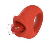 Vibrator Loves Tongue Swaying Red