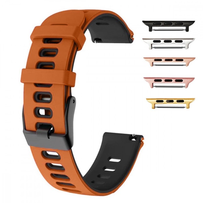 Curea silicon, compatibila Apple Watch 10, 42mm, Burnt Orange