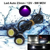 Set 2 leduri auto Smd, 12V, 9W, 18mm, mov