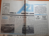 Ziarul azi 21 octombrie 1990-privatizare si comfort