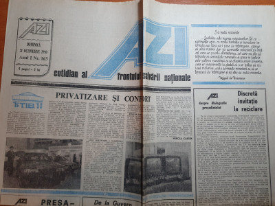 ziarul azi 21 octombrie 1990-privatizare si comfort foto