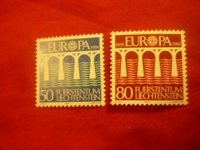 Serie Liechtenstein 1984 -Europa CEPT , 2 valori