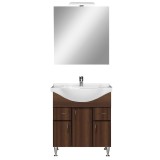Mobilier complet de baie Bianca Prime 75, culoare Aida nuc