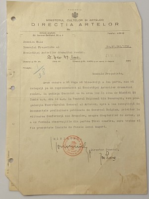 Ion Minulescu - document vechi - semnatura olografa foto