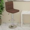 VidaXL Scaun de bar, maro, material textil