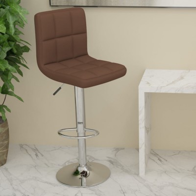 vidaXL Scaun de bar, maro, material textil foto