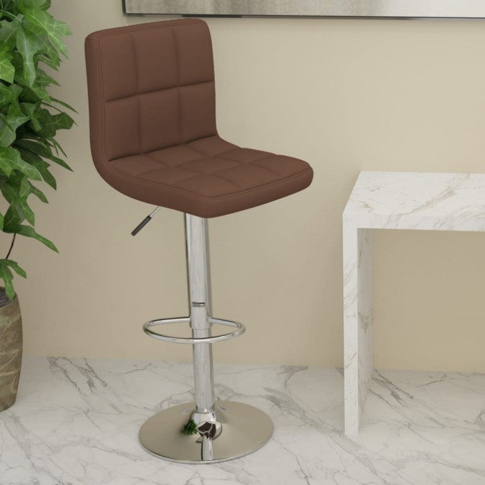 vidaXL Scaun de bar, maro, material textil