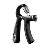 Cumpara ieftin Flexor forta maini negru 16 cm, reglabil 5-60 kg cu contor repetari, aparat pentru exercitii maini si antebrat, recuperare, prindere ergonomica