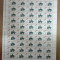TIMBRE ROMANIA MNH LP1500/1999 10ani de la REVOLUTIA ROMANA -COALA de 50 timbre
