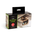 Suport Auto Ochelari Carduri Autoadeziv Bej Parasolar Organizator Multifunctional