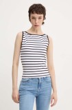 Abercrombie &amp; Fitch top femei, culoarea alb, KI139-4683