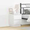 VidaXL Dulap de noapte cu sertar Alb 39 x 34.5 x 50 cm Lemn compozit 869610