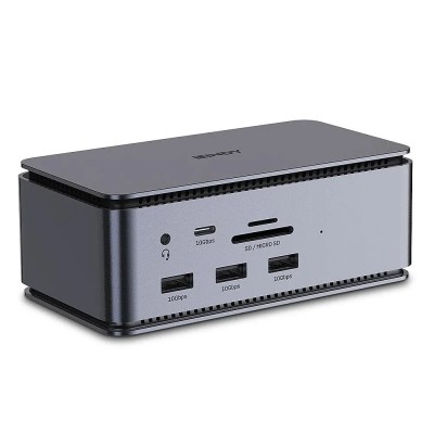 Docking station Lindy, interfete: USB-C la 6x USB-A/ 1x USB-C/1x foto