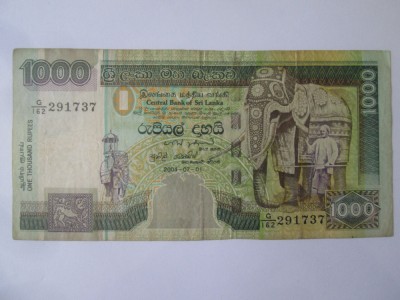 Sri Lanka 1000 Rupees 2004 an mai rar foto