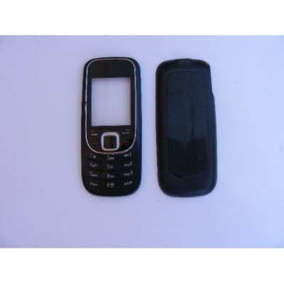 Carcasa Nokia 2323 Negru cu Tastatura foto