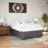 VidaXL Cadru de pat, gri, 140x200 cm, piele ecologică