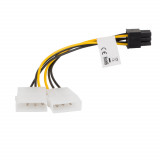 Cumpara ieftin Cablu splitter in Y , Lanberg 41308, Molex 3-pin tata cu Molex 3-pin mama, la BTX cu 6 pini, 15 cm