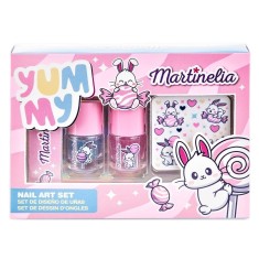 Set 2 lacuri de unghii, pila si stickere decorative Yummy, Martinelia 12242, 3 ml foto