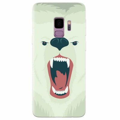 Husa silicon pentru Samsung S9, Fierce Polar Bear Winter foto