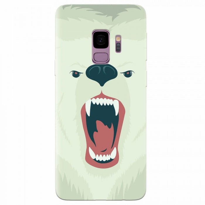 Husa silicon pentru Samsung S9, Fierce Polar Bear Winter
