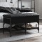 vidaXL Bancă de pantofi, negru, 82x42x45 cm, lemn prelucrat 835192