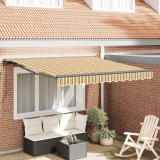 Cumpara ieftin Cortina Retractabilă Dungă Multicolor 350x250 cm țesătură