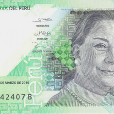 Bancnota Peru 10 Soles 2019 - PNew UNC