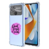 Husa antisoc pentru xiaomi poco c40, airbag pro, clear, don&#039;t forget to smile