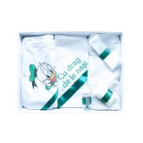 Trusou Botez, 6 Piese cu Text Imprimat "Cu drag de la nasi", Verde, Donald Duck - TB147